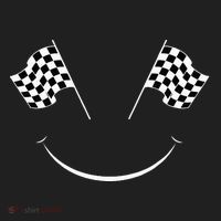 Car Racing Checkered Flag Smile Finish Line Automobile Racer Golf Towel thumb 3