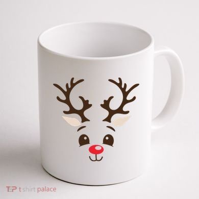 Christmas Reindeer Coffee Mug back