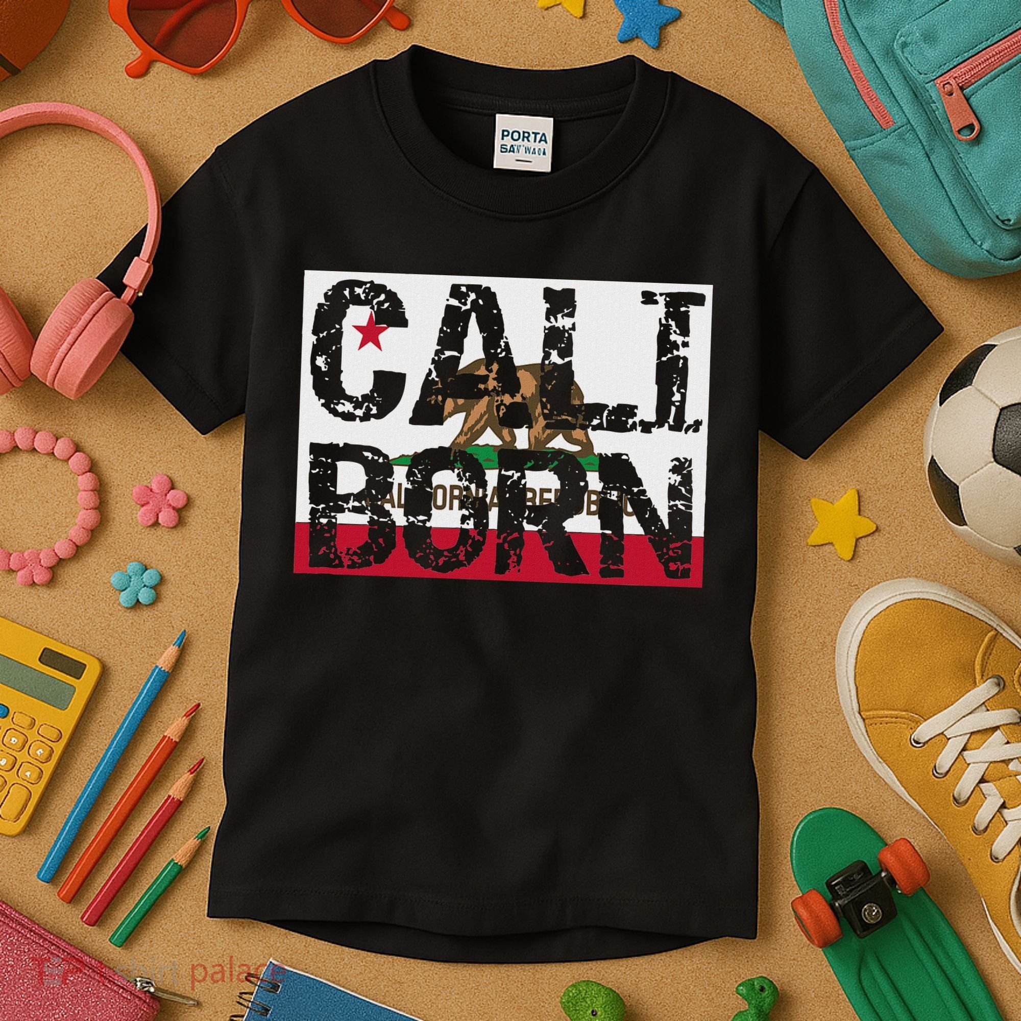 California Republic Cali Born Kids T-Shirt