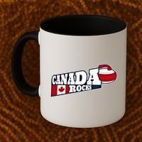 Canada Rocks Curling Stone Curler Canadian Flag Curling Funny Gift Coffee Mug thumb 2