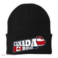Canada Rocks Curling Stone Curler Canadian Flag Curling Funny Gift Beanie thumb 0