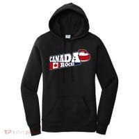 Canada Rocks Curling Stone Curler Canadian Flag Curling Funny Gift Women's Hoodie thumb 0