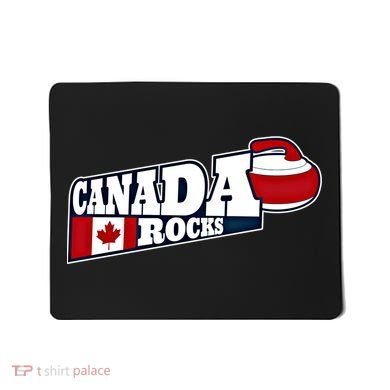 Canada Rocks Curling Stone Curler Canadian Flag Curling Funny Gift Mousepad