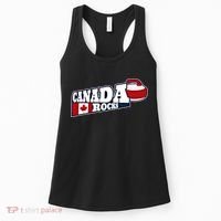 Canada Rocks Curling Stone Curler Canadian Flag Curling Funny Gift Women's Tank Top thumb 0
