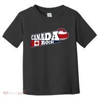 Canada Rocks Curling Stone Curler Canadian Flag Curling Funny Gift Toddler T-Shirt thumb 0