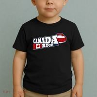 Canada Rocks Curling Stone Curler Canadian Flag Curling Funny Gift Toddler T-Shirt thumb 2