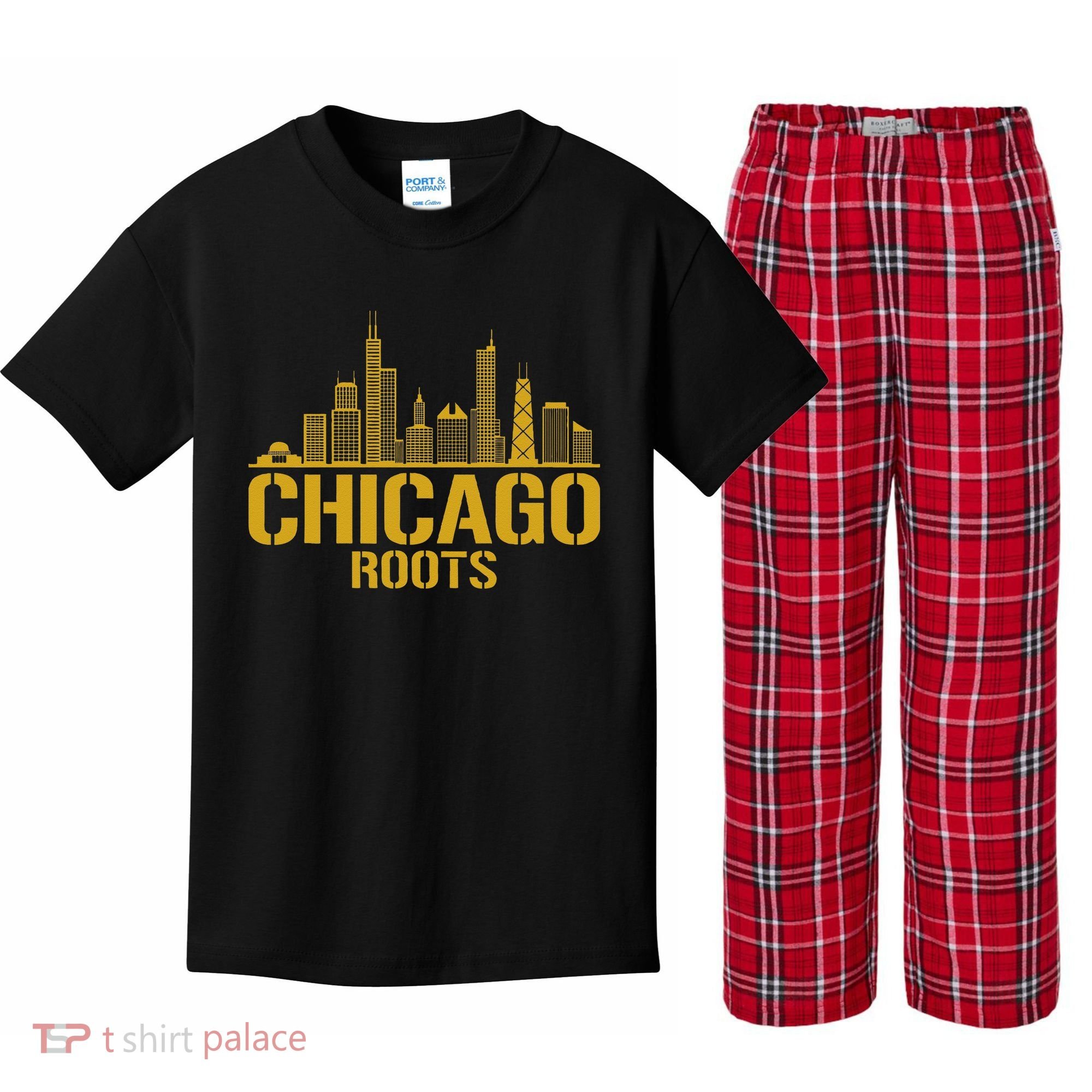 Chicago Roots Kids Plaid Pajama Set