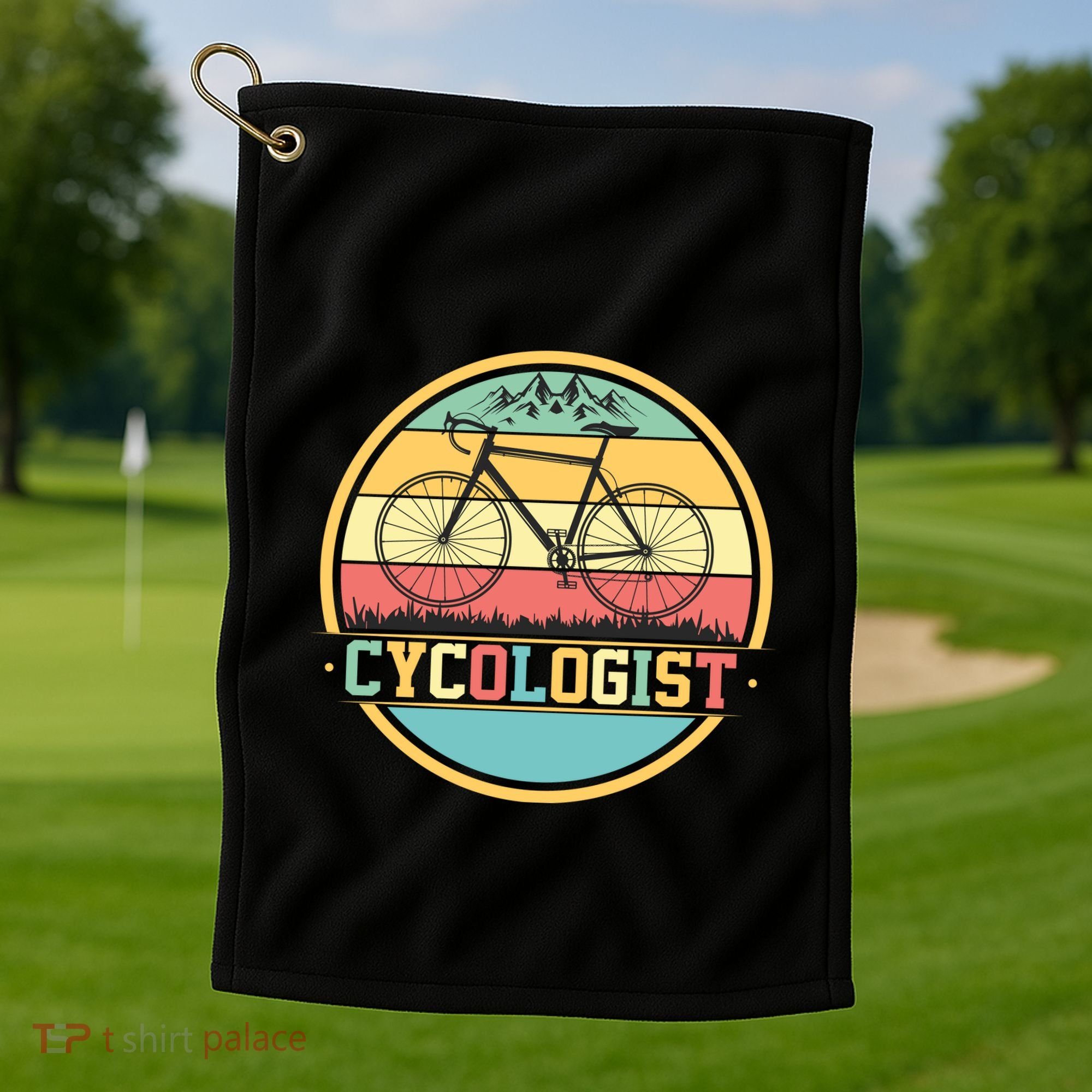 Cycologist Retro Golf Towel