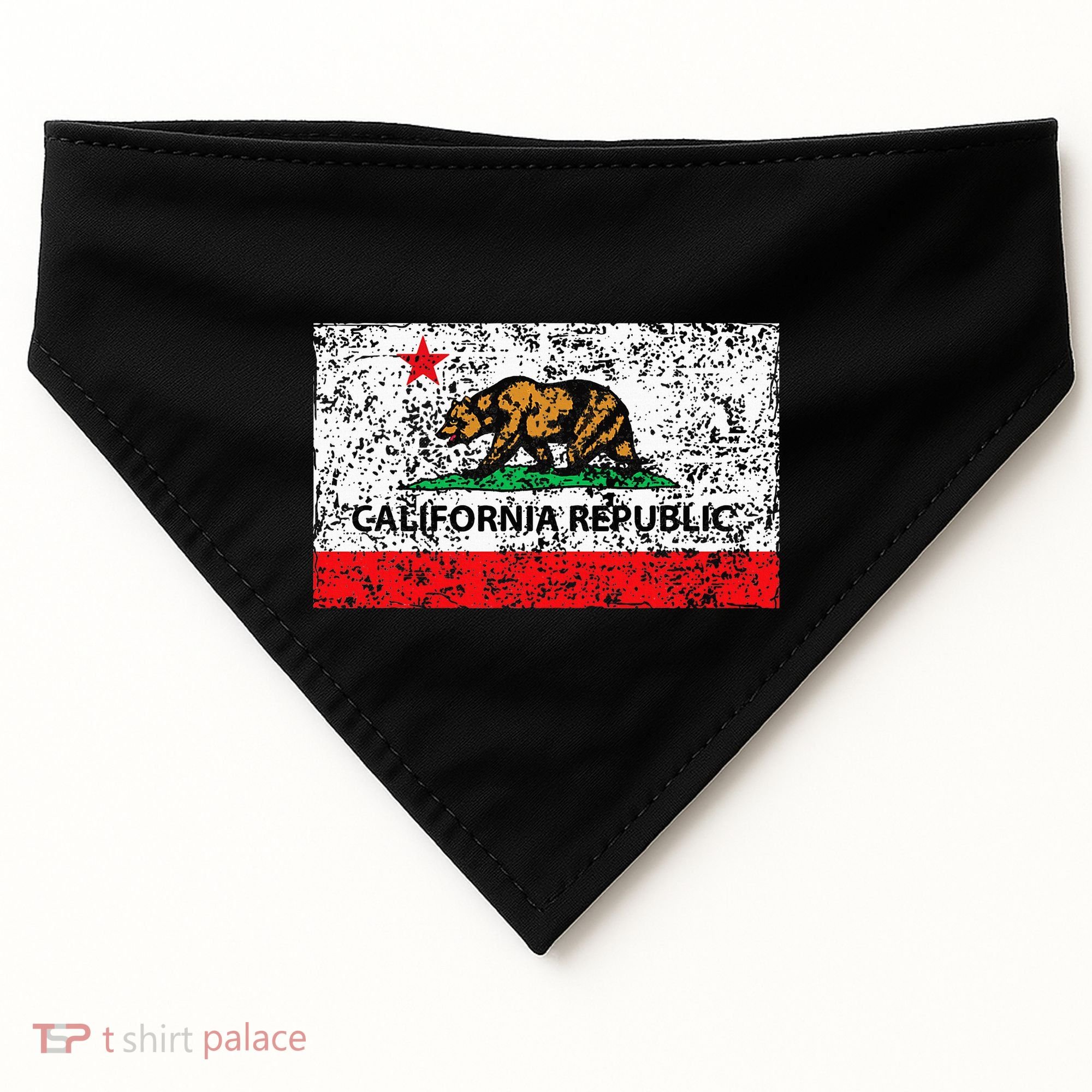 California Republic Cali Flag Socal Norcal Cencal USA-Made Doggie Bandana