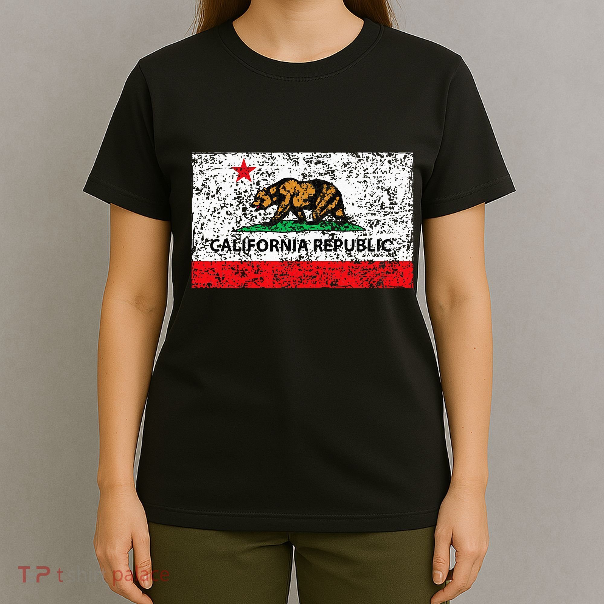 California Republic Cali Flag Socal Norcal Cencal T-Shirt