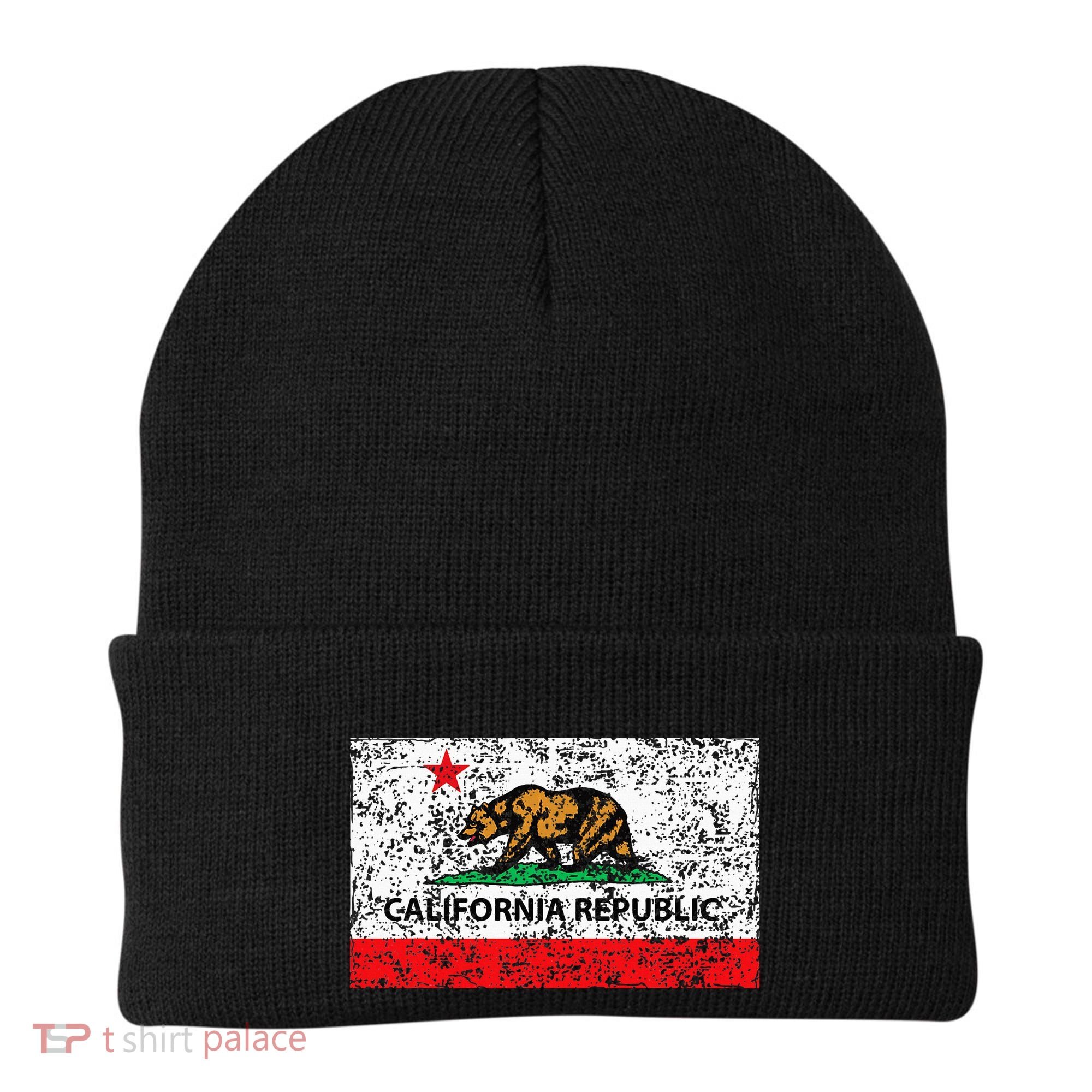California Republic Cali Flag Socal Norcal Cencal Beanie