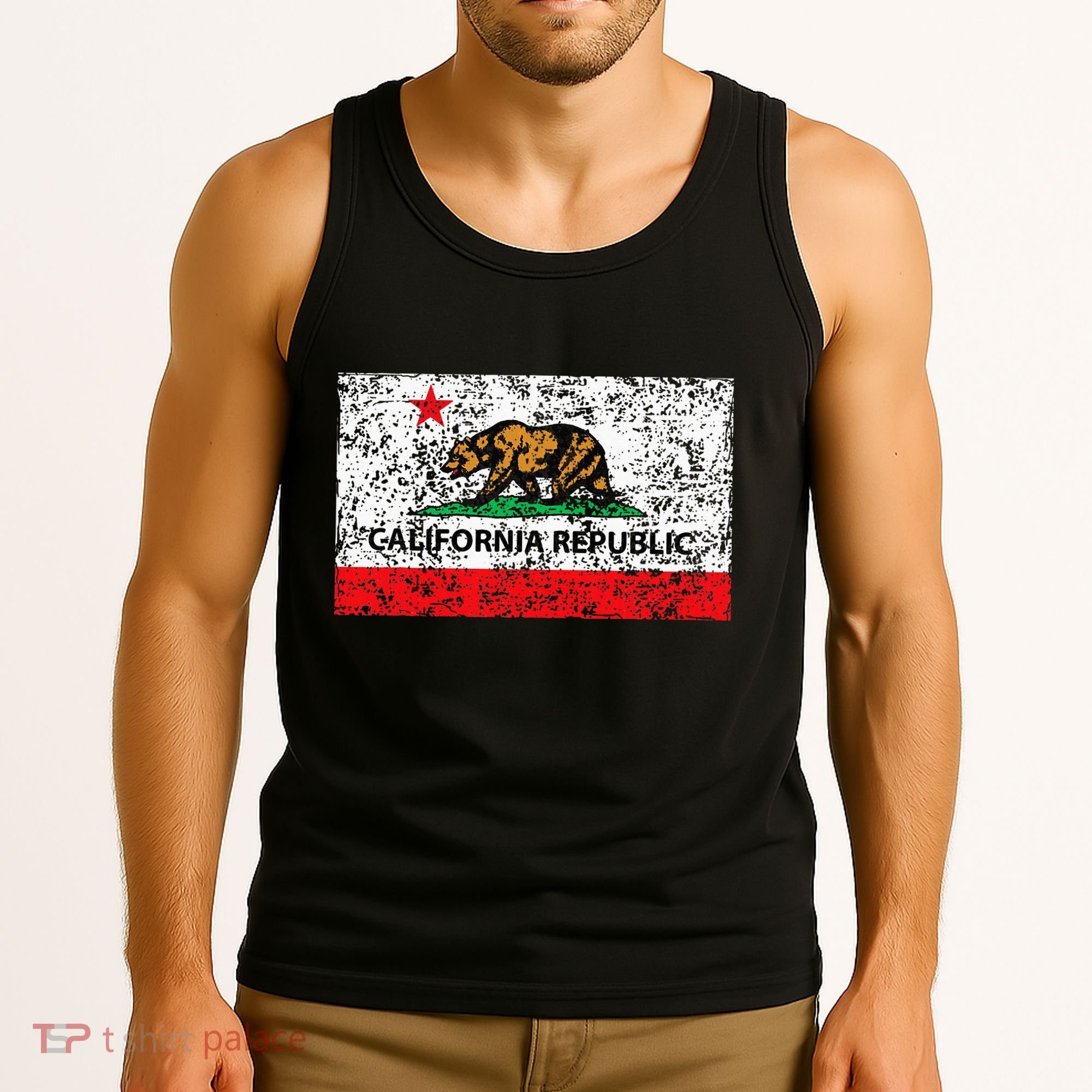 California Republic Cali Flag Socal Norcal Cencal Tank Top