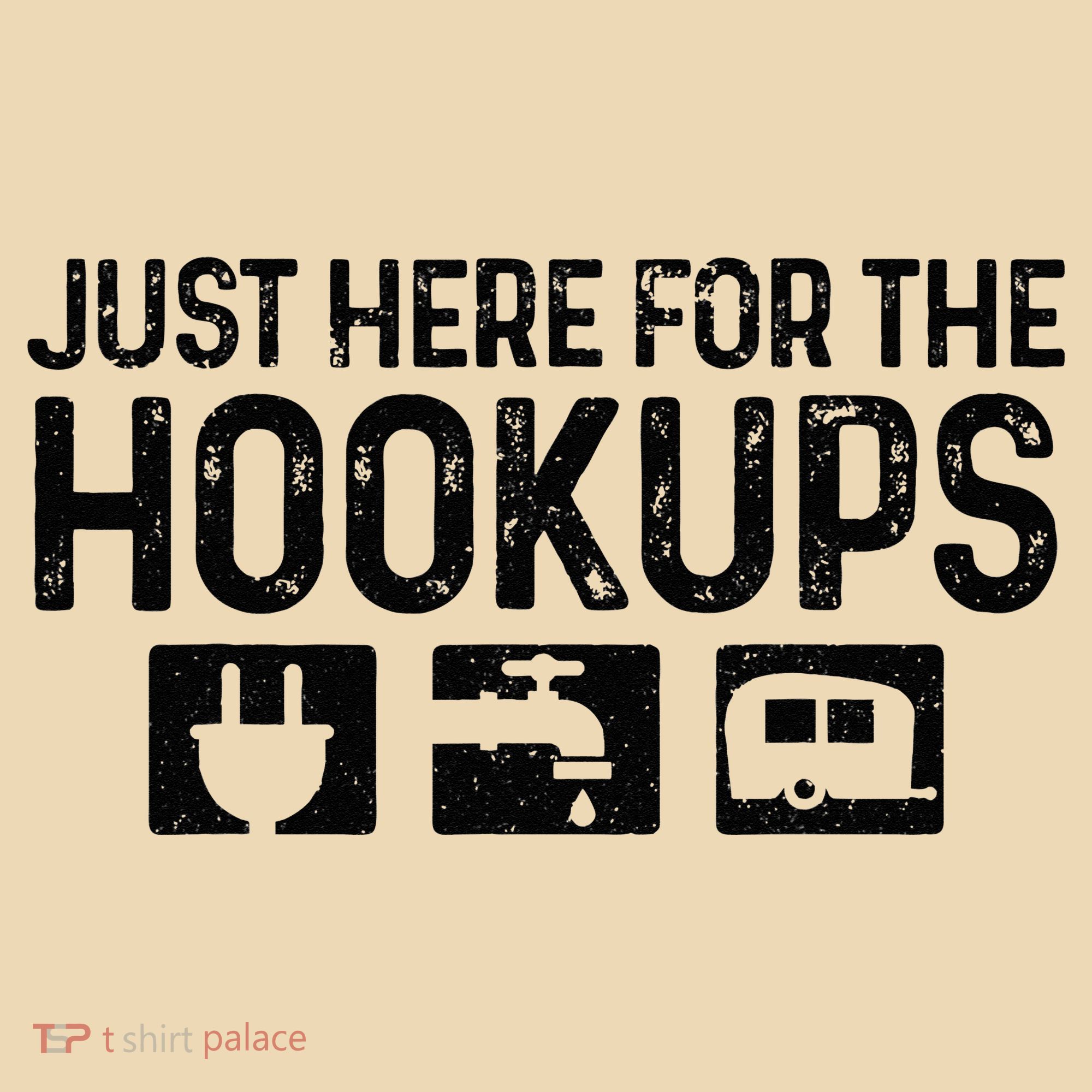 Camping RV Caravan Motorhome Just Here For The Hookups Funny Tote Bag