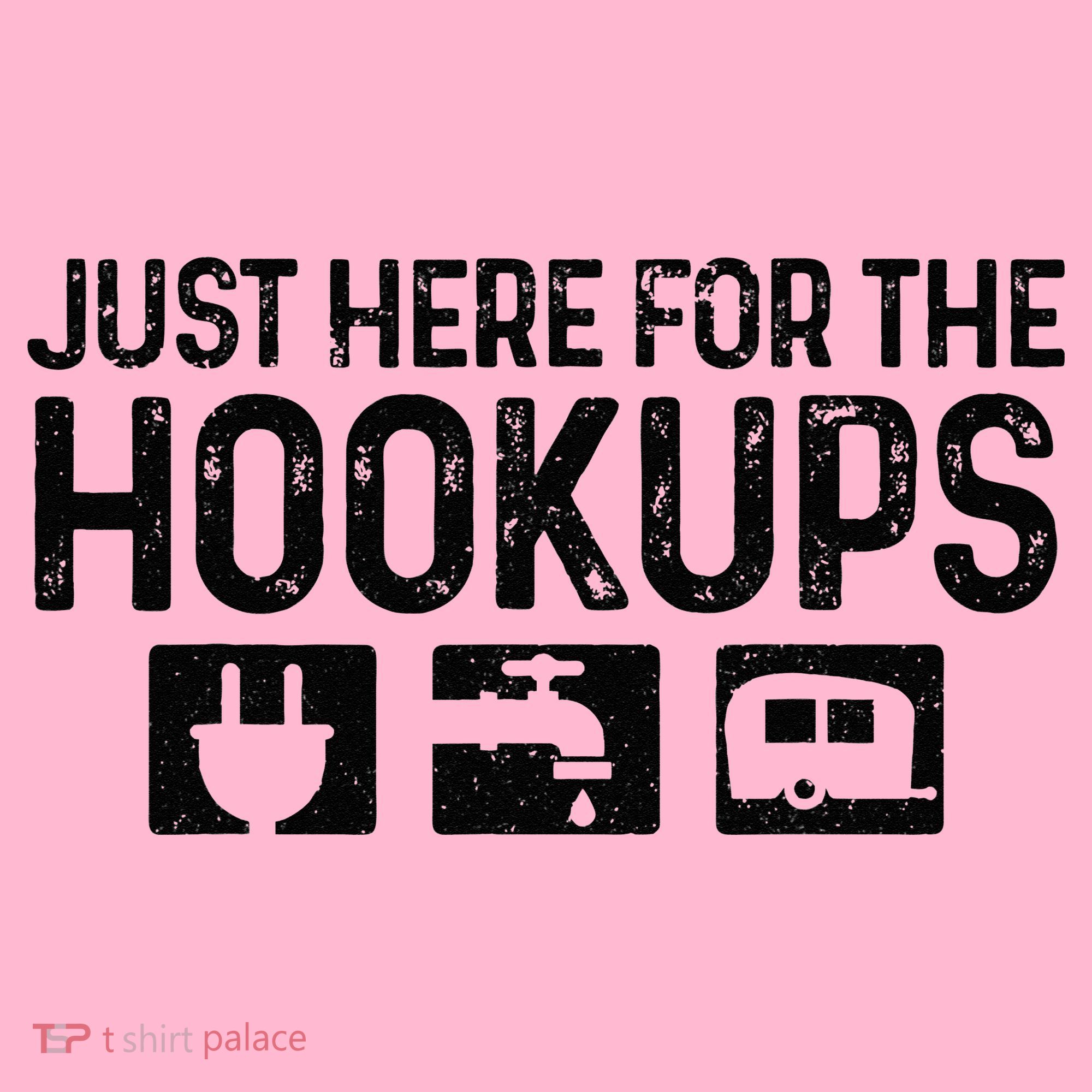 Camping RV Caravan Motorhome Just Here For The Hookups Funny Coaster