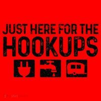Camping RV Caravan Motorhome Just Here For The Hookups Funny Santa Hat thumb 1