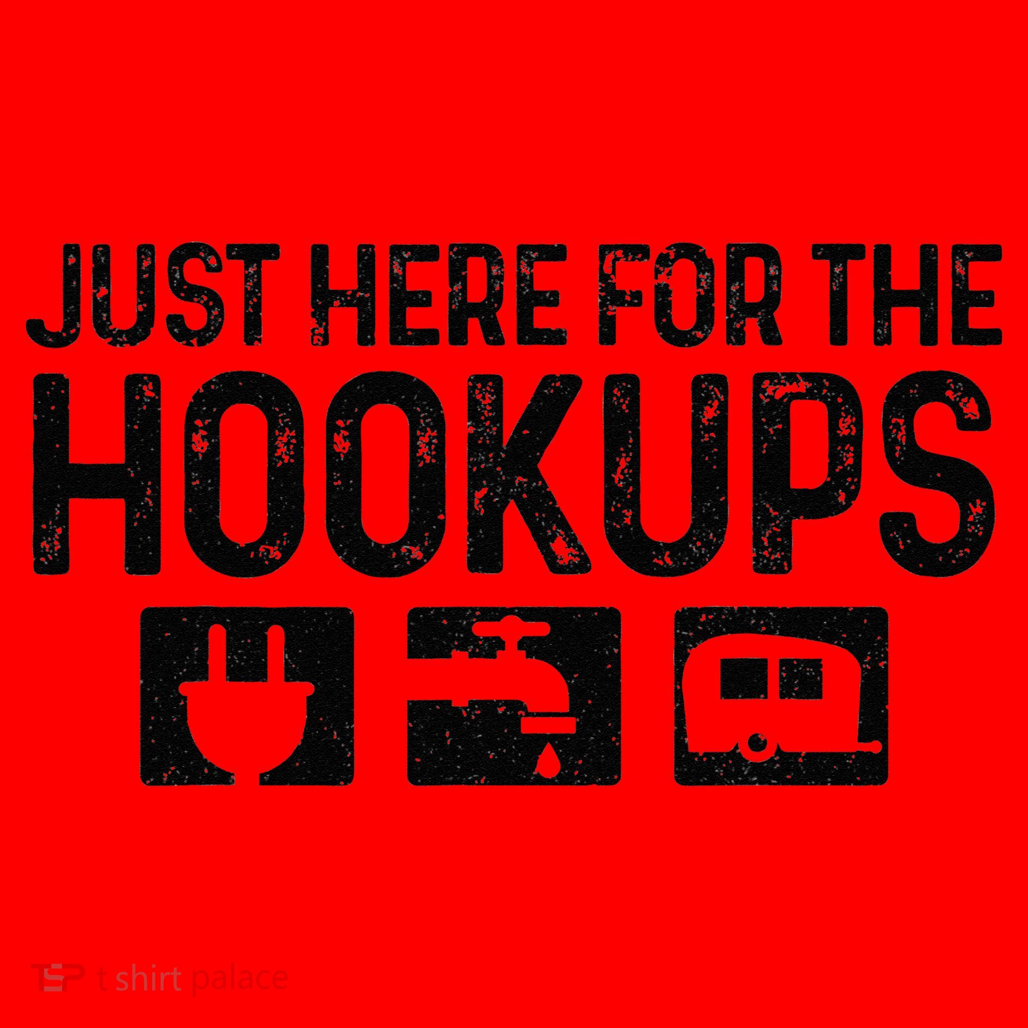 Camping RV Caravan Motorhome Just Here For The Hookups Funny Santa Hat