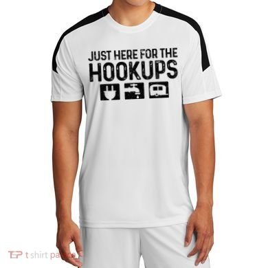 Camping RV Caravan Motorhome Just Here For The Hookups Funny Soccer Jersey