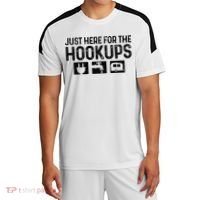 Camping RV Caravan Motorhome Just Here For The Hookups Funny Sport-Tek Competitor United Soccer Jersey thumb 0