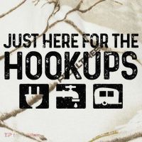 Camping RV Caravan Motorhome Just Here For The Hookups Funny Kati Licensed 12" Camo Cuffed Beanie thumb 2