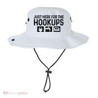 Camping RV Caravan Motorhome Just Here For The Hookups Funny Bucket Hat thumb 0