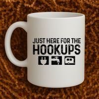 Camping RV Caravan Motorhome Just Here For The Hookups Funny Coffee Mug thumb 2