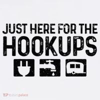 Camping RV Caravan Motorhome Just Here For The Hookups Funny Baby Bodysuit thumb 2