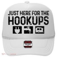 Camping RV Caravan Motorhome Just Here For The Hookups Funny Hat thumb 0