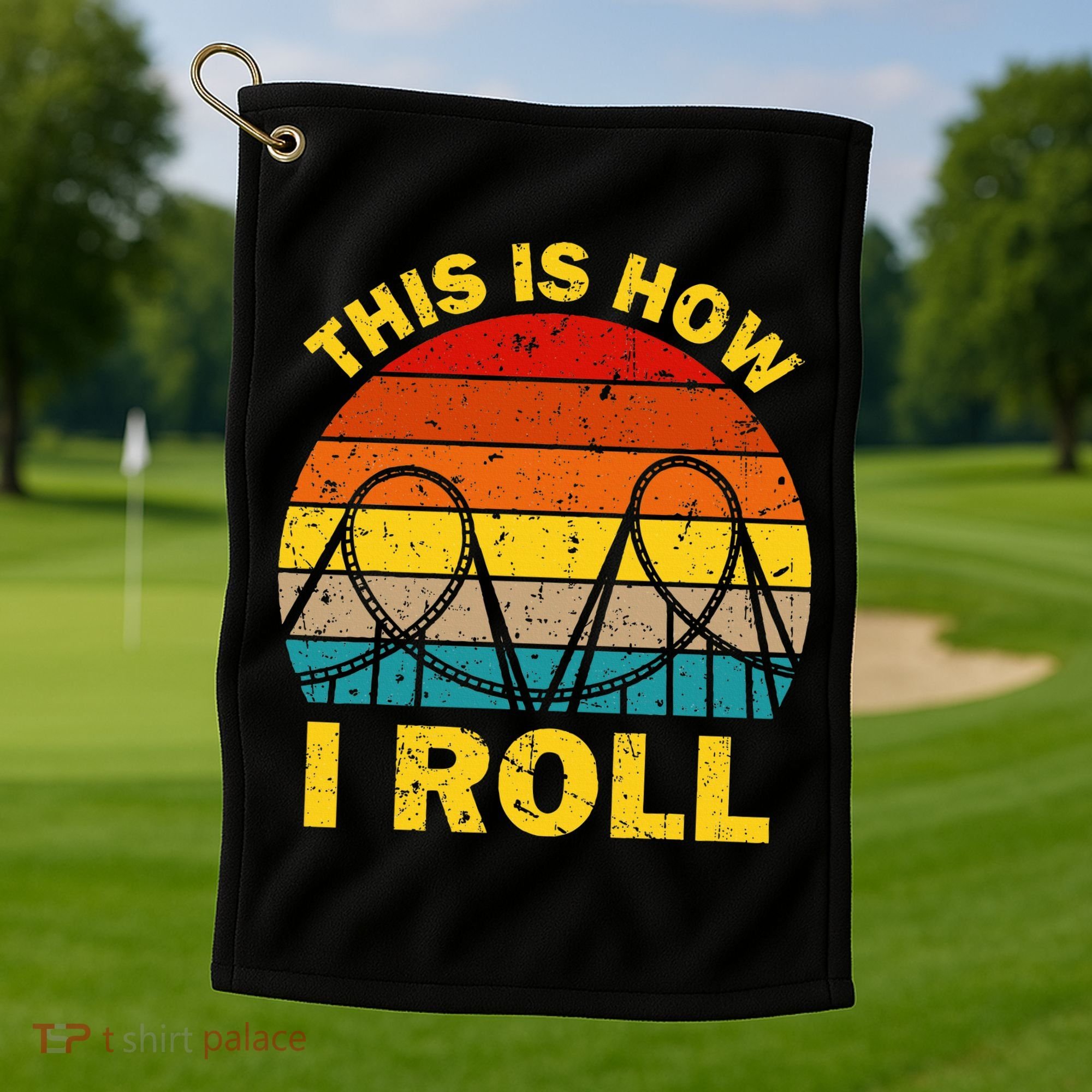 Cool Roller Coaster For Women Amusement Theme Park Golf Towel