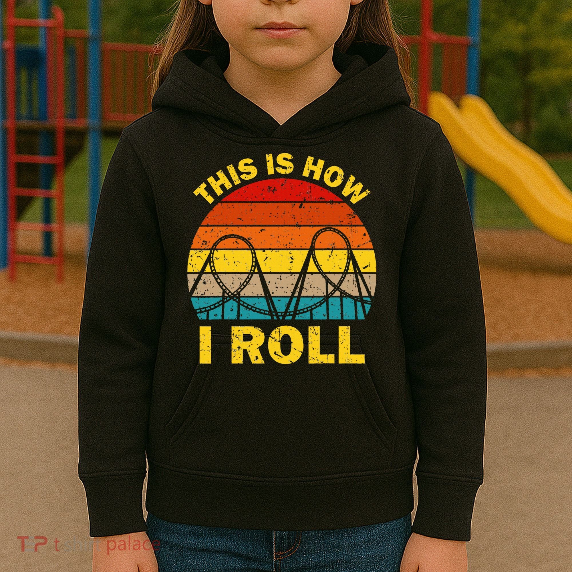 Cool Roller Coaster For Women Amusement Theme Park Kids Hoodie