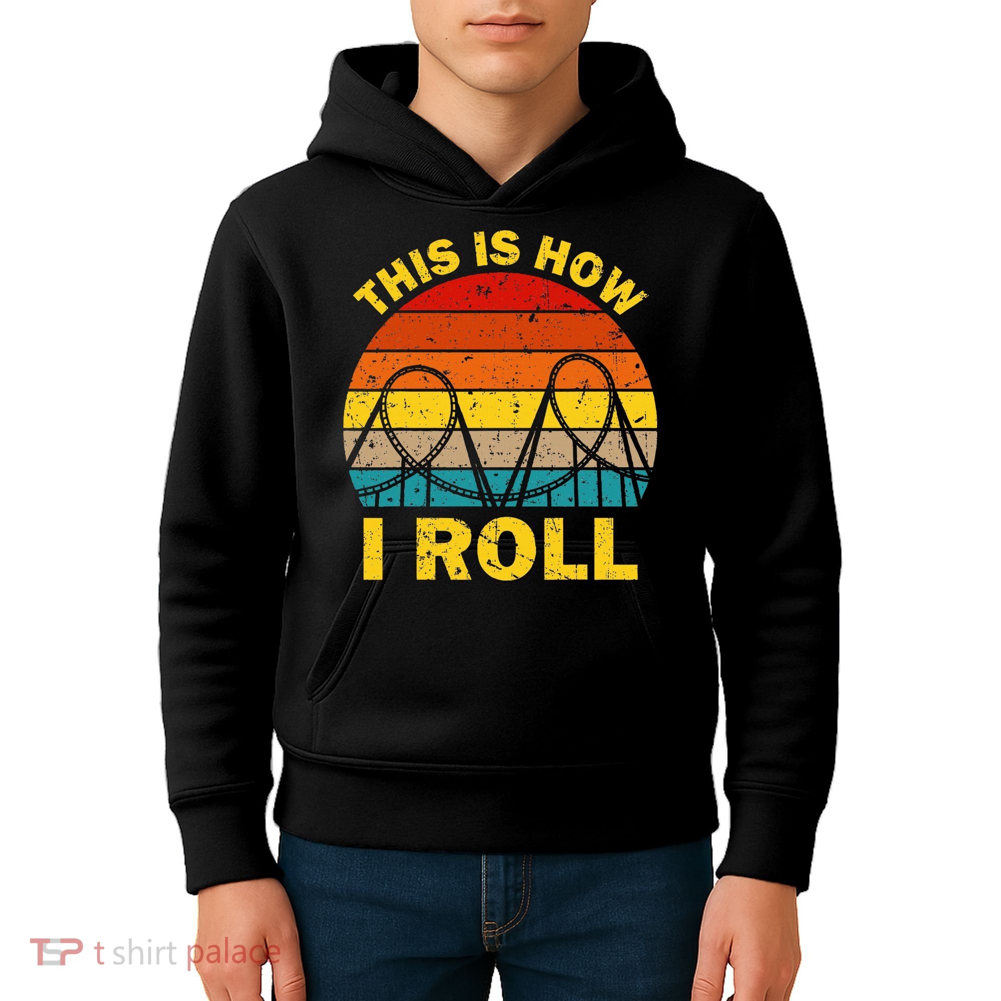 Cool Roller Coaster For Women Amusement Theme Park Kids Hoodie