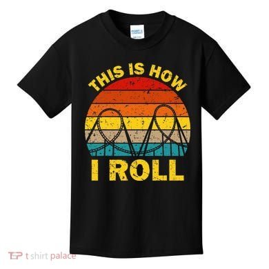 Cool Roller Coaster For Women Amusement Theme Park Kids T-Shirt