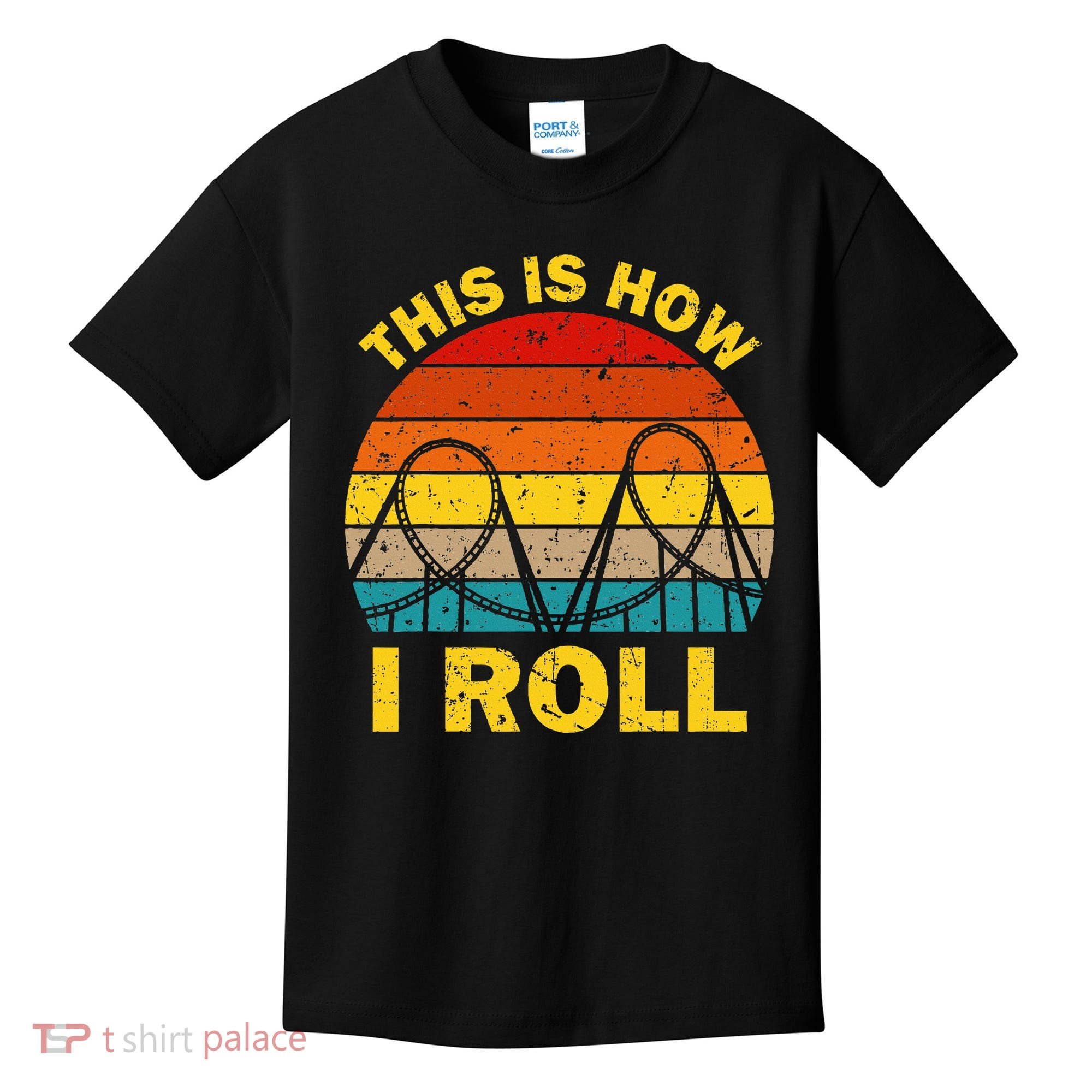 Cool Roller Coaster For Women Amusement Theme Park Kids T-Shirt