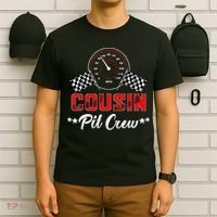Cousin Racing Car Birthday Party Family Matching Pit Crew T-Shirt thumb 6