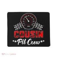 Cousin Racing Car Birthday Party Family Matching Pit Crew Mousepad thumb 0