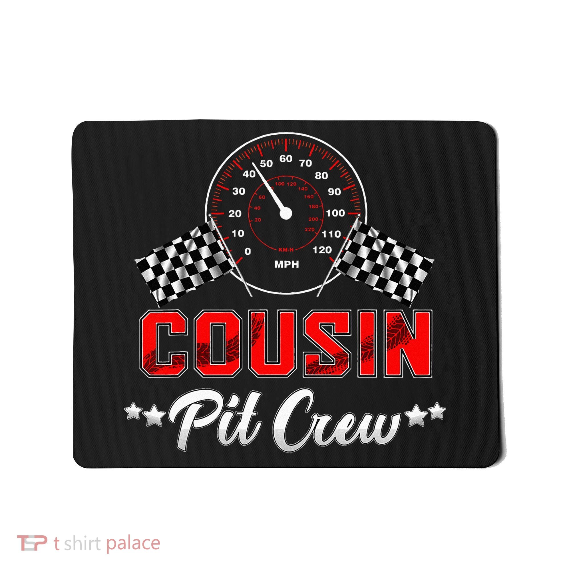 Cousin Racing Car Birthday Party Family Matching Pit Crew Mousepad