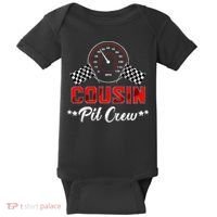 Cousin Racing Car Birthday Party Family Matching Pit Crew Baby Bodysuit thumb 0