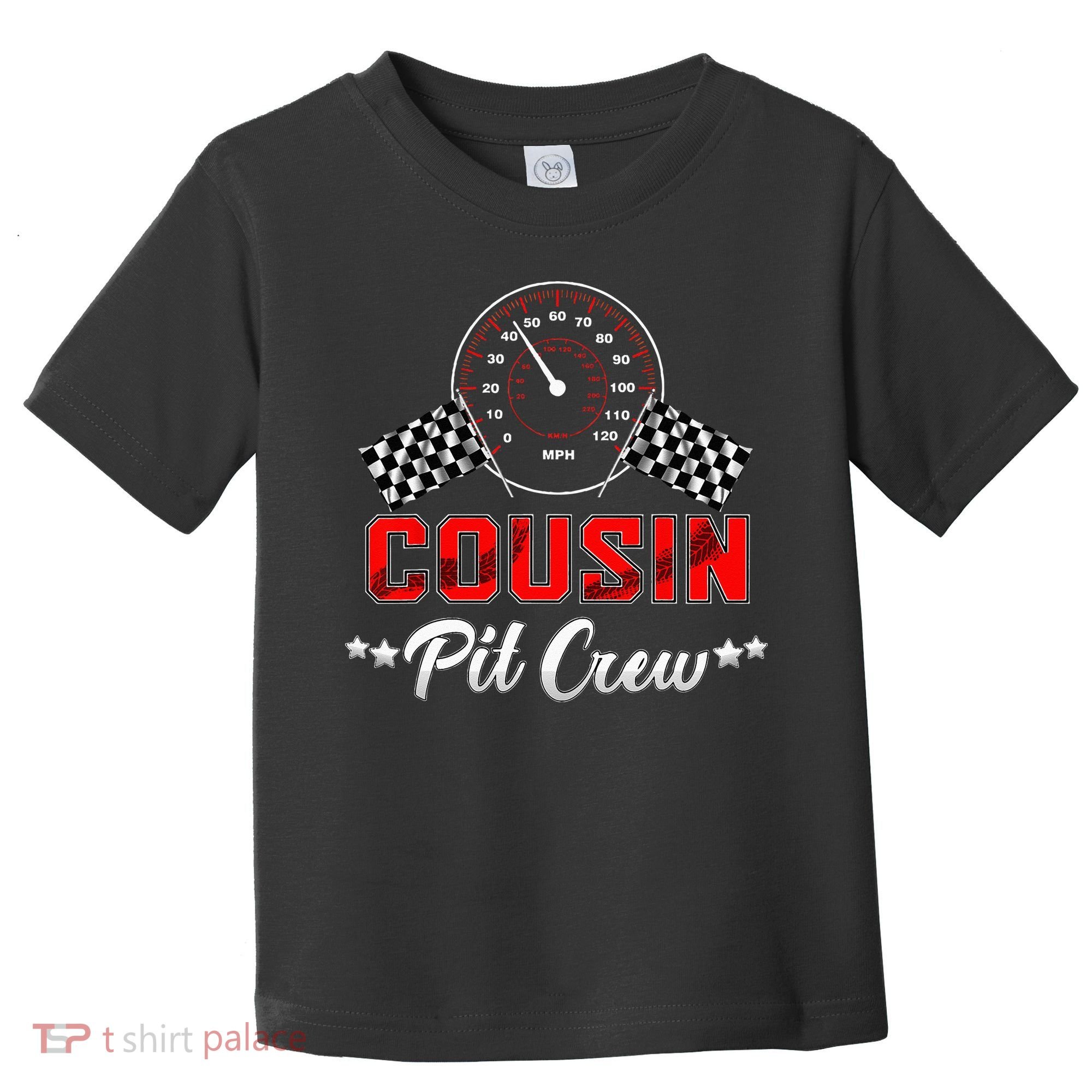 Cousin Racing Car Birthday Party Family Matching Pit Crew Toddler T-Shirt