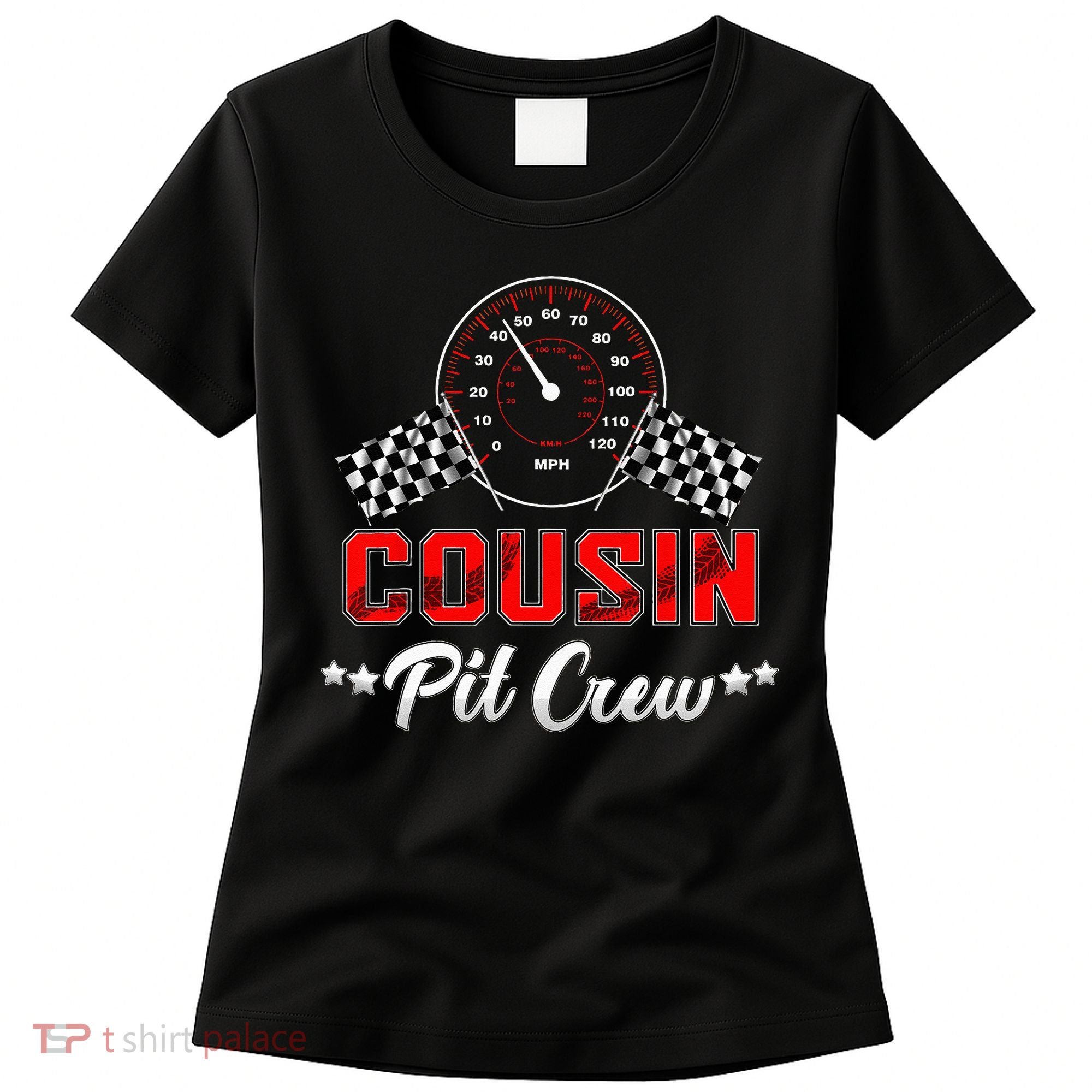 Cousin Racing Car Birthday Party Family Matching Pit Crew Women's T-Shirt