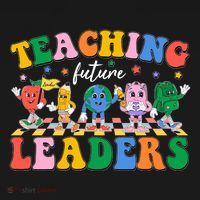 Cute Retro Cartoon Teaching Future Leaders Backpack thumb 2