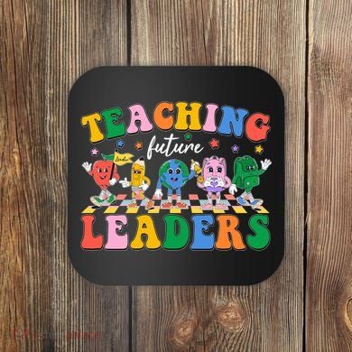 Cute Retro Cartoon Teaching Future Leaders Coaster