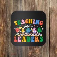 Cute Retro Cartoon Teaching Future Leaders Coaster thumb 0