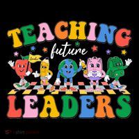 Cute Retro Cartoon Teaching Future Leaders Coaster thumb 2