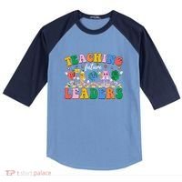 Cute Retro Cartoon Teaching Future Leaders Raglan Baseball Sleeve Shirt thumb 0