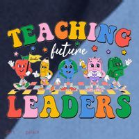 Cute Retro Cartoon Teaching Future Leaders Raglan Baseball Sleeve Shirt thumb 2