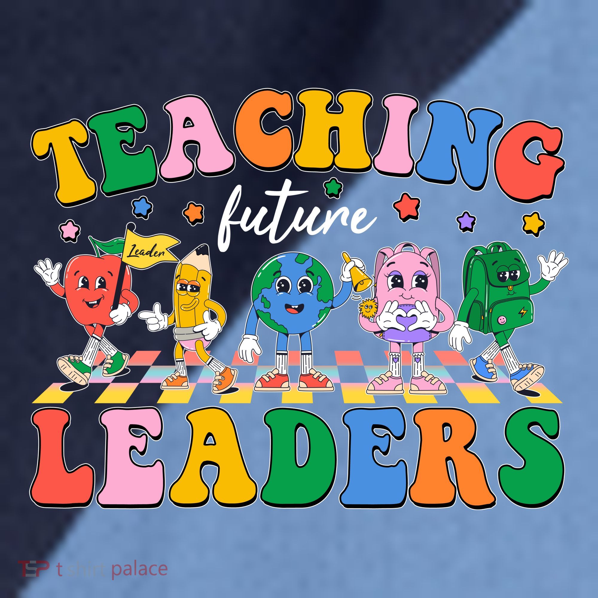 Cute Retro Cartoon Teaching Future Leaders Raglan Baseball Sleeve Shirt