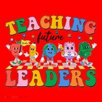 Cute Retro Cartoon Teaching Future Leaders Santa Hat thumb 1
