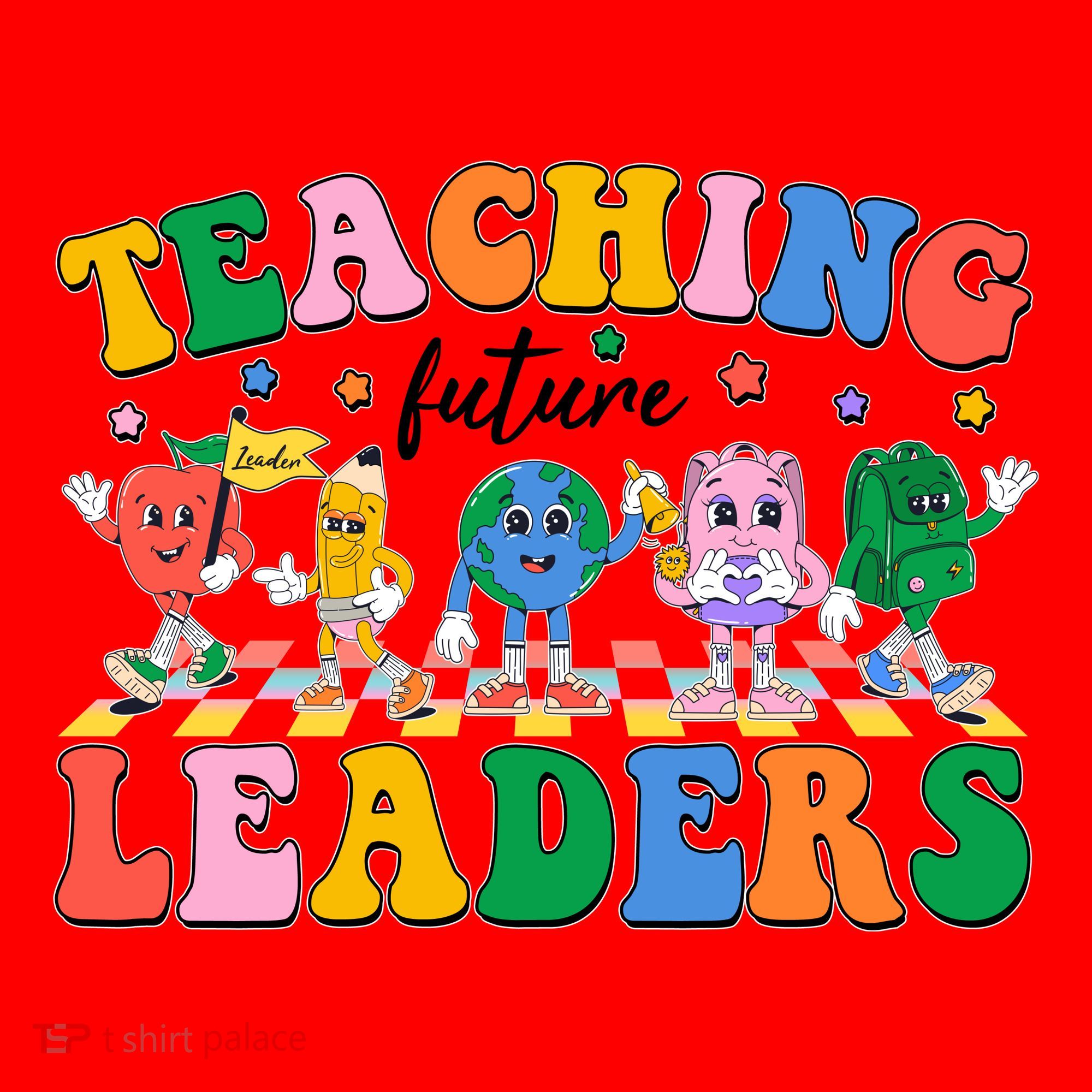 Cute Retro Cartoon Teaching Future Leaders Santa Hat