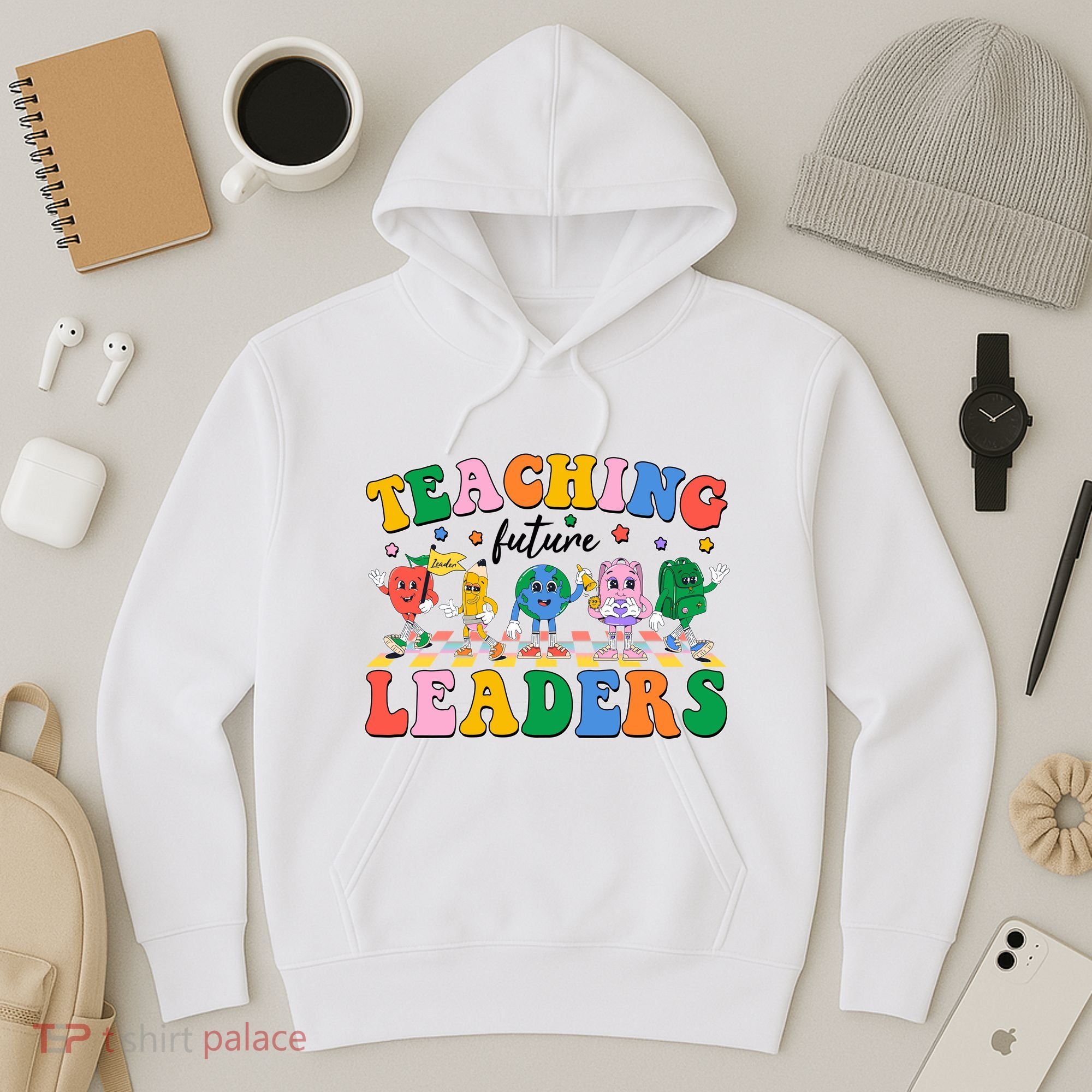 Cute Retro Cartoon Teaching Future Leaders Hoodie