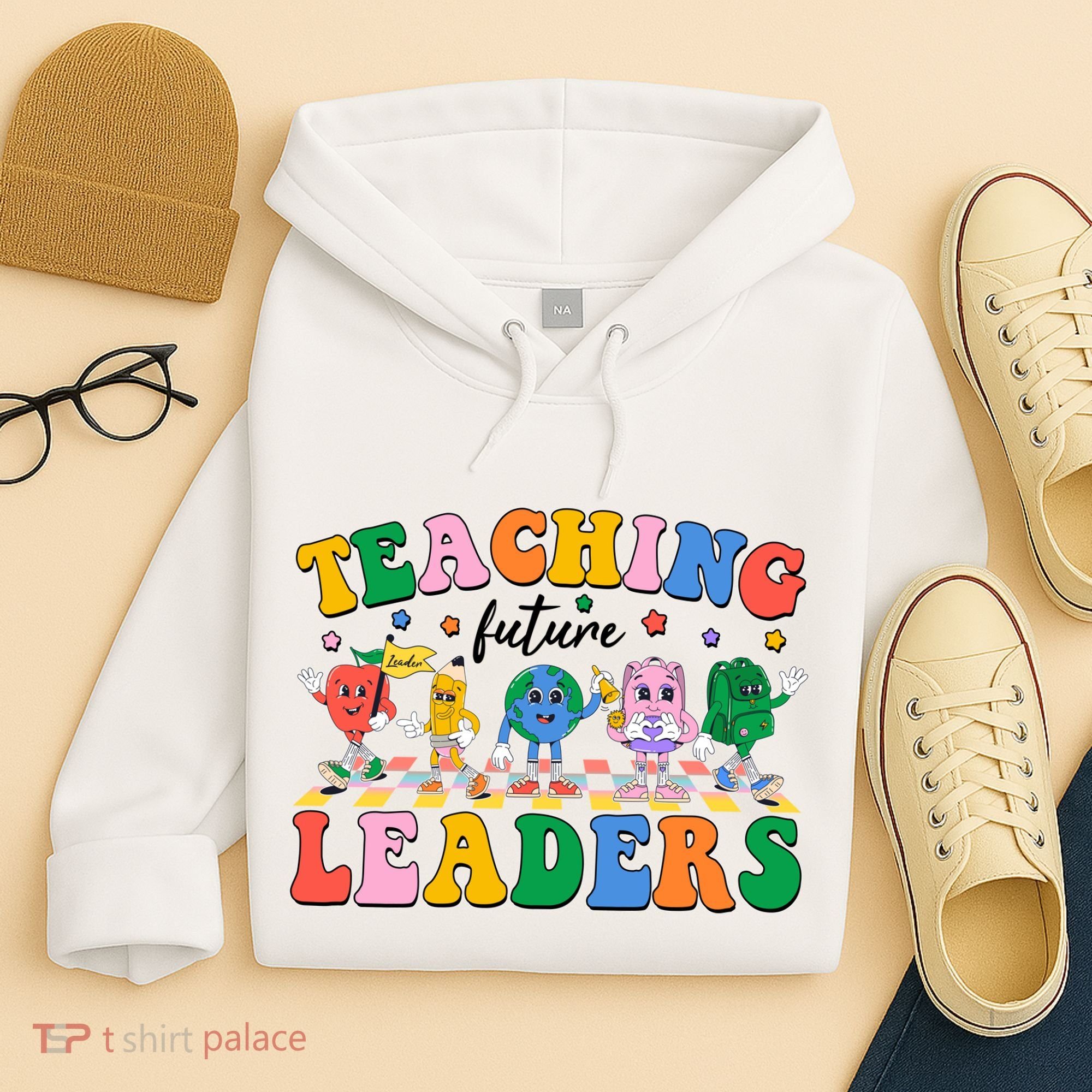 Cute Retro Cartoon Teaching Future Leaders Hoodie