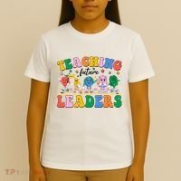 Cute Retro Cartoon Teaching Future Leaders T-Shirt thumb 4